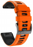 Oranžinė-juoda apyrankė, skirta Garmin Fenix 6s Sapphire (tech-band)