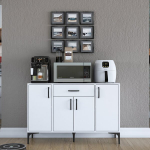 Virtuvės bazinė spintelė Hanah Home JE136-3144 balta, 120 cm, modernaus stiliaus