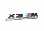 BMW X3 M F97 Konkurencija Galinė bagažinės emblema su užra&scaron;u 51148077609 Originali