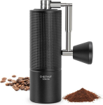 Timemore chestnut c3s pro rankinis kavos malūnėlis, patobulintas integruotas metalinis korpusas, rankinis kavos malūnėlis su sulankstoma rankena, skirtas nuo espresso iki prancūzi&scaron;ko preso - juodas