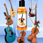 Gitara priežiūros rinkinys: stygų ir grifui aliejus, 120 ml