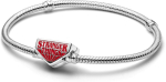 Pandora Stranger Things 593572c01-23 apyrankė su gyvatės grandele ir sidabriniu užsegimu, tinkama Moments pakabukams, dydis: 23 cm, sidabras, be brangakmenių