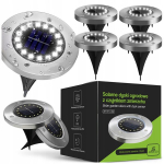 4x Arsa Go saulės led sodo įsmeigiama lempa diskas gruntui 16 led