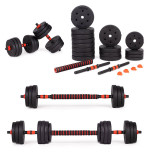 Reguliuojami hanteliai 2x 20kg &scaron;tangos komplektas 40kg strypas