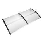 Priekinių durų skaidrus stogelis atsparus UV 200 cm pločio