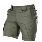 Trumpi vyri&scaron;ki &scaron;ortai M-Tac Aggressor Short Karinės kelnės Rip-Stop YKK Teflon, Army Olive