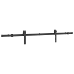 Stumdomų durų įrangos rinkinys, juodos spalvos, 183cm, plienas CFE273538