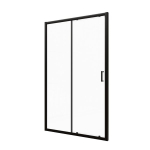Du&scaron;o durys VENTO Asti 100X195 cm, skaidrus Easy Clean stiklas 6mm, juodas profilis
