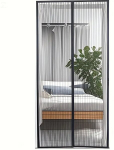 Tinklelis nuo uodų ir vabzdžių durims 100x210 cm, black