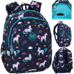 Mokyklinė kuprinė CoolPack Jerry Mrs Unicorn, mėlyna