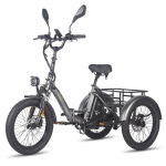 Elektrinis krovininis triratis Fafrees F20 Mate 20", juodos spalvos