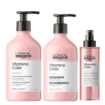 Loreal Vitamino Color Shampoo 500Ml New + Loreal Vitamino Color Conditioner 500Ml New + Loreal Vitamino Color 10In1 190Ml New