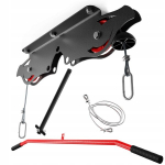 Treniruočių skriemulys su skersiniu K-Sport, iki 120 kg, juodas/raudonas