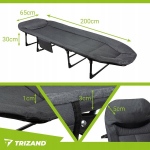 TRIZAND turistinė sulankstoma lova / gultas 150 kg UV apsauga
