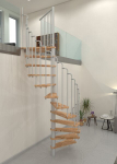Spiraliniai laiptai Minka PARIS 140 cm, Balti