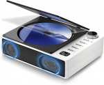 Ne&scaron;iojamas CD grotuvas su Bluetooth ir garsiakalbiais, baltas