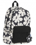 Oxford kuprinė, 26 l, juoda, su gėlių ra&scaron;tu