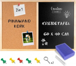 Kam&scaron;tinės ir kreidinės lentos kombinuota lenta Creative Home, 60 x 40 cm