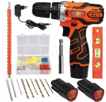 Akumuliatorinis 44 vnt. gręžtuvo rinkinys happy people andy 18v