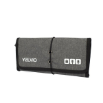 Sulankstomas Ritinamas Technikos Dėklas ir Laidų Organizatorius USB Laidams ir SD Kortelėms, Yelvio TechRoll S1, Pilkas