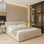 Lova SOMARA + Čiužinys SAPNAS 2 XL|180x200|Smėlio #4|Boucle