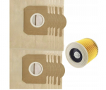 Dulkių siurblio mai&scaron;ų ir filtro rinkinys Karcher WD2/WD3/MV3, 10vnt.