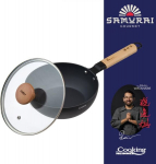 Wok keptuvė su dangčiu aliuminio su keramikos danga 20x7 cm HR-SNT-WC20, COOKING BY HEINNER