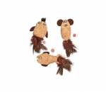 Žaislas katei kam&scaron;tinis su plunksnomis ir katžole 52113