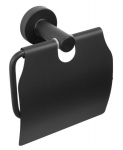 Tualetinio popieriaus laikiklis su dangteliu juodas Ba-de serija CARBON