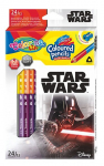 Spalvoti pie&scaron;tukai su drožtuku Colorino Disney Star Wars, trikampiai, 12 vnt./24 spalvų