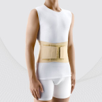 Tonus Elast, TONUS 0012-01, Medicininis elastinis juosmens fiksavimo diržas su reguliavimo juostelėmis, turi standžias briaunas, beige, 5 dydis