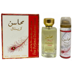 Dovanojimo rinkinys EDP - LATTAFA - Mahasin Crystal - 100 ml EDP - 75 ml DEO pur&scaron;kalas - Moterims