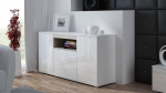 Komoda Cama Meble Viva 150, balta/ąžuolo spalvos