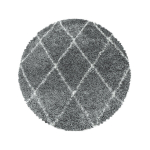 Ayyildiz kilimas Shaggy Alvor Grey 3401, apvalus, 160x160 cm