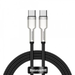 USB-C kabelis Baseus Cafule Metal 100W, 1m, juodas