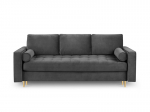 Sofa Milo Casa Santo, tamsiai pilka/auksinės spalvos