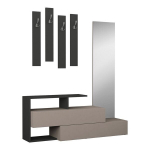 Prie&scaron;kambario komplektas Kalune Design 855, 137 cm, pilkas/smėlio spalvos