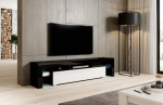 TV spintelė Cama Meble Toro 200, juoda/balta