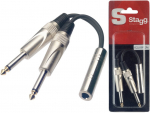 Stagg YC-0.1/1PFS2PH, Stereo 6.35 mm F/Mono 6.35 mm M, 0.1 m
