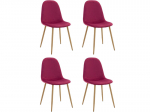 4-ių kėdžių komplektas Notio Living Mingu, raudonas/rudas