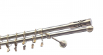 Dvigubas karnizas metalinis 19 mm + 19 mm OLIMP, 250 cm, antika
