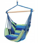 Pakabinamas hamakas - fotelis su pagalvėmis H008, mėlynas