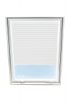 Klostuota užuolaidėlė stoginiam langui Velux, 66x118 cm, Balta B-301000