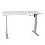 Reguliuojamo auk&scaron;čio elektrinis stalas su 1 varikliu Home4You Ergo, 160x80 cm, baltas/pilkas