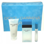 Rinkinys Dolce & Gabbana Light Blue: EDT moterims 100 ml + kūno kremas 100 ml + miniatiūra