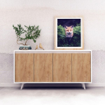 Komoda Kalune Design Nossa, ruda/balta