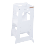 Virtuvinė kėdutė-laiptukai vaikams KiddyMoon ST-003, balta