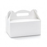 Dekoratyvinės vestuvinių tortų dėžutės, baltos, 19x14x9cm