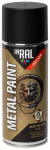 Aerozoliniai dažai metalui 4 in1,DECOR, juodi matiniai,400ml INRAL