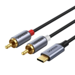 USB-C garso kabelis, 1.5 m, pilkas